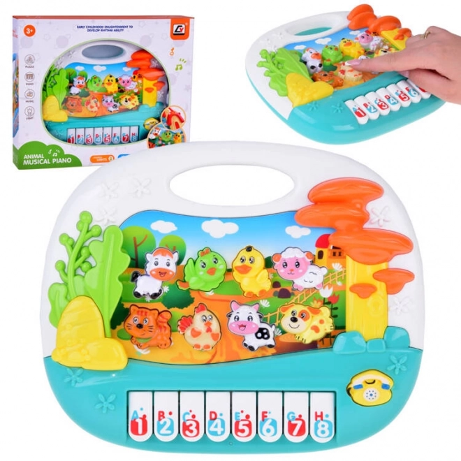 Educatieve interactieve pianotoetsenbord met dieren Boerderij ZA5331