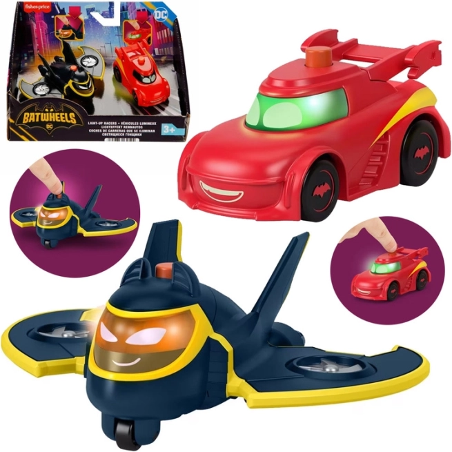 véhicules lumineux DC Batwheels – lot de 2 pcs (Redbird et Batwing) 1:55