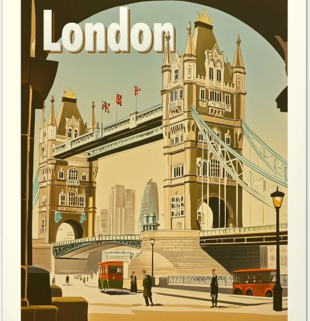 Wandkalender Vintage posters96 wereldsteden 2026