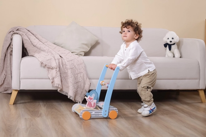 Houten loopwagen dieren