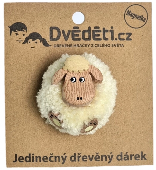 Dvůděti Houten magnet grote pompom Schaap