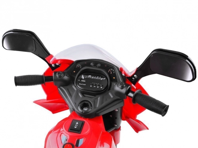 Kinder sportmotorfiets met kleurrijke LED-verlichting – Rood