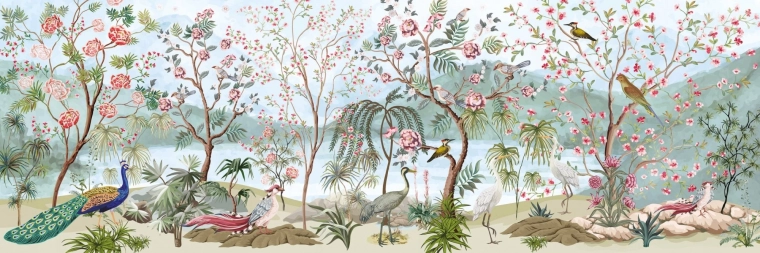 Interdruk panoramic puzzle Secret Garden Bird World 1000 pieces