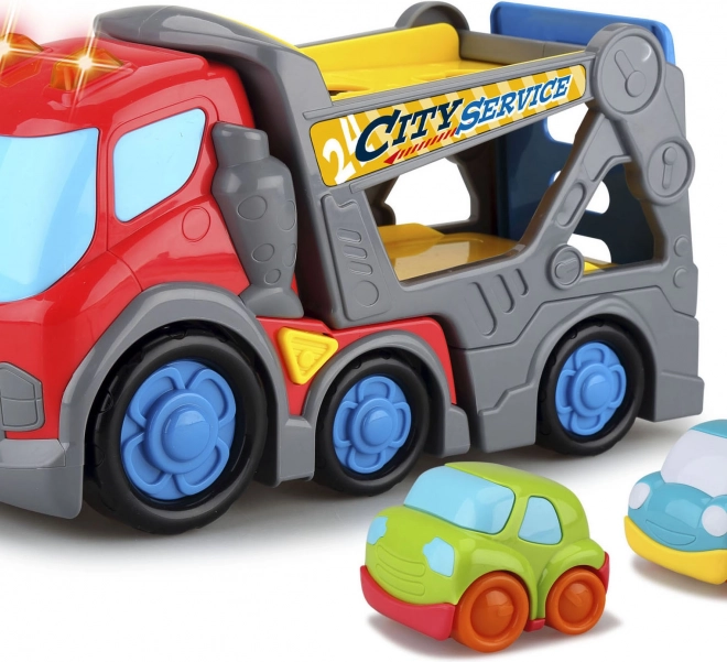 Kiddy dépanneuse avec effets, 31 cm + 2 voitures 9 cm