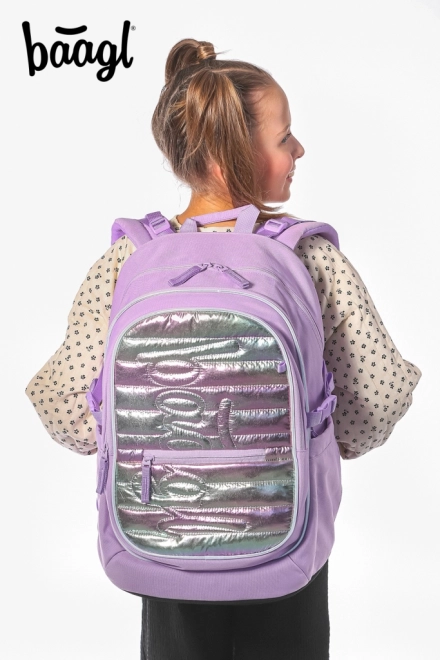 Baagl Set 3 : Sac à dos, Trousse et Sac de sport Lavande