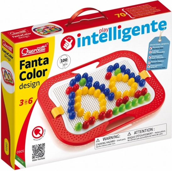 QUERCETTI Fanta Color Design Mosaic – creative pegboard set for kids