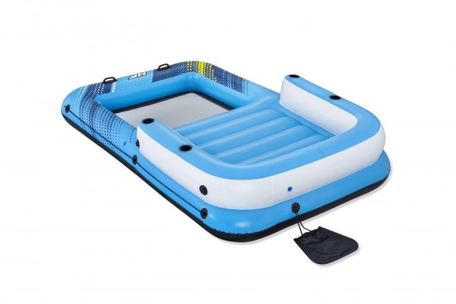 Schwimminsel für 4 Personen mit Sonnendach und Netzboden