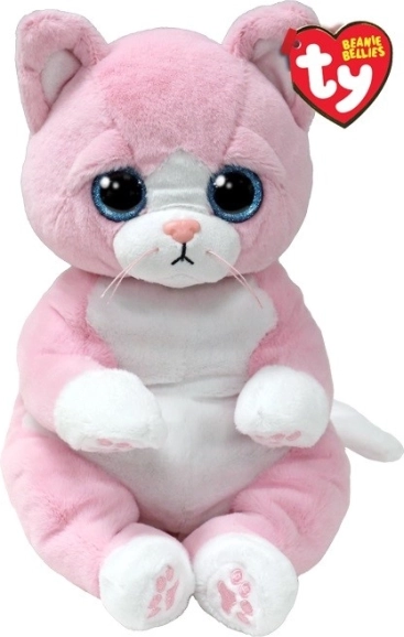 TY Beanie Bellies Plush Toy Pink Cat 24 cm