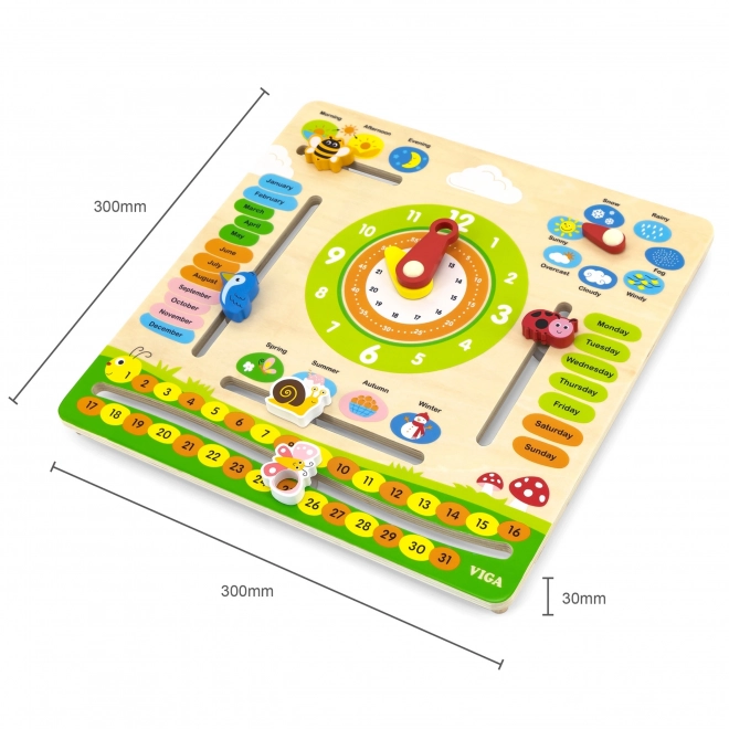 VIGA Bildungs-Holzkalender für Kinder