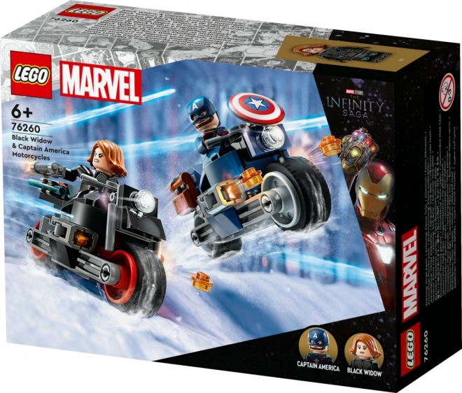 Lego Marvel Motorfietsen Zwarte Weduwe en Captain America