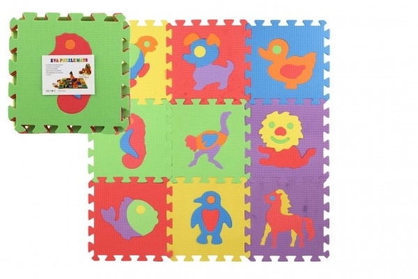 Schuimpuzzel Dieren 29x29x1cm 10st in folie