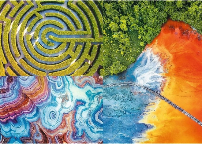 Captivating aerial motif full of colors