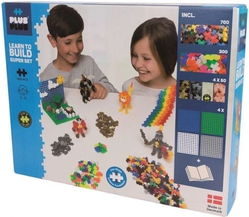 Jeu de construction PLUS-PLUS Mini Basic Neon – super set 1200 pièces