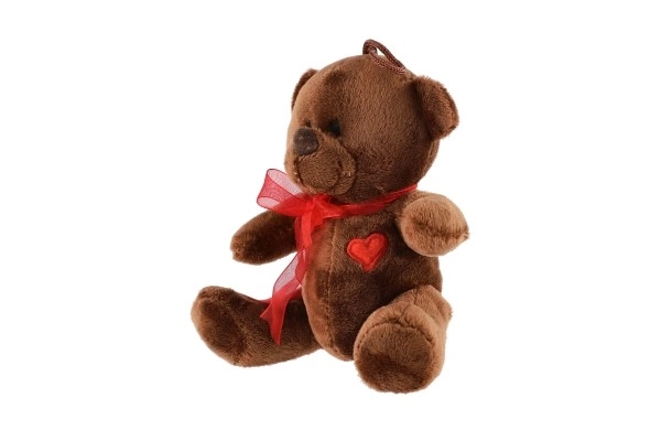 Plush Teddy Bear with Bow and Heart 12 cm