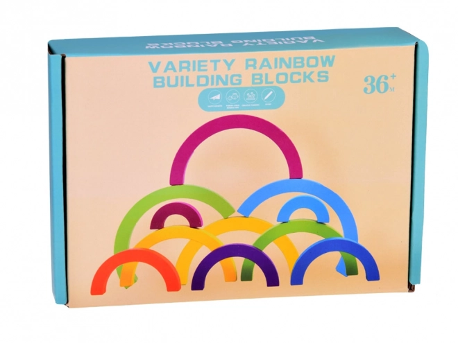 Montessori educatieve houten puzzel kleurrijke regenboog + taken ZA5328