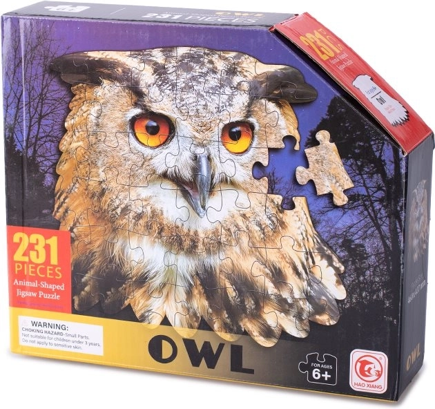 Contourpuzzel uil 231 stukjes