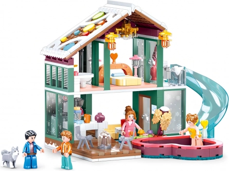 Twee verdiepingen tellend winterchalet vol details