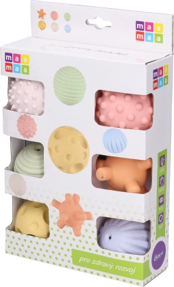 Maamaa zachte piepballen, set van 6 stuks, 5,5 cm