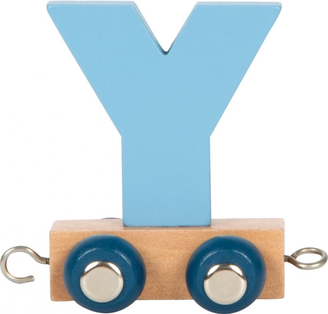 Small Wooden Polar Train Letter Y