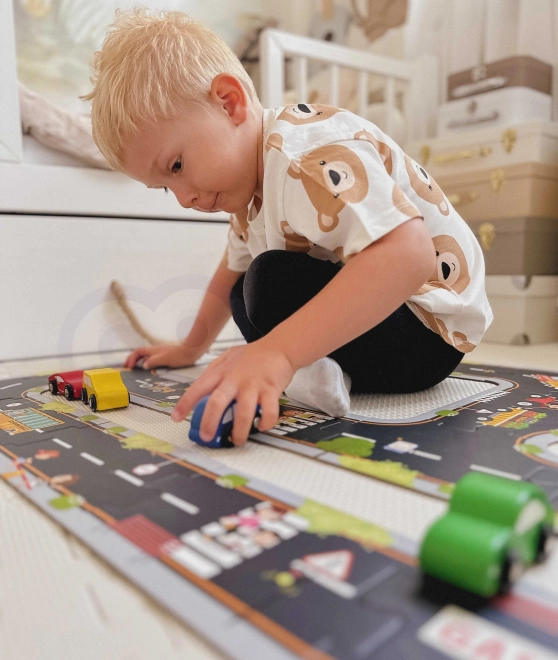Woopie Green puzzle urbain pour enfants - Circuit automobile