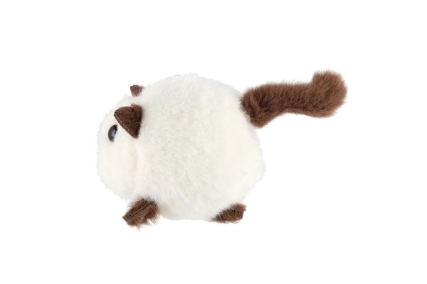 Uitrekkende pluche katje met bel 10 cm