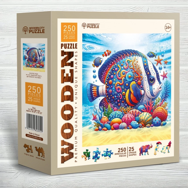 Houten puzzel Exotische vis 250 stukjes