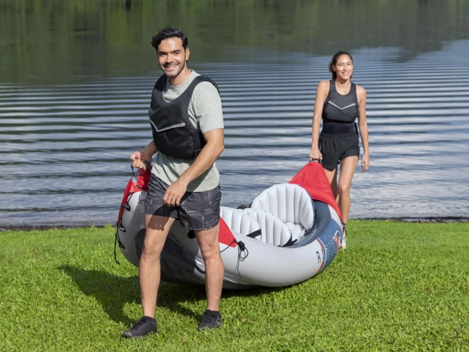 Opblaasbare kajak met dubbele wand Bestway Rapid X3 voor 3 personen met peddels en tas