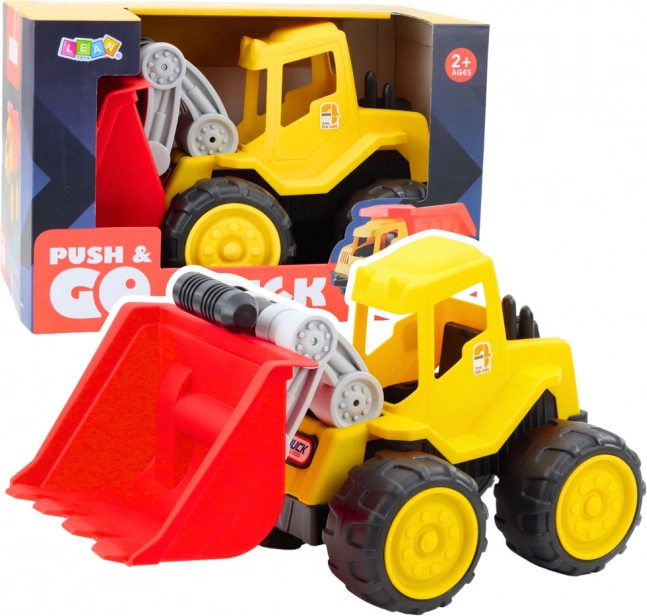 Pelle mécanique pour enfants avec godet mobile jaune
