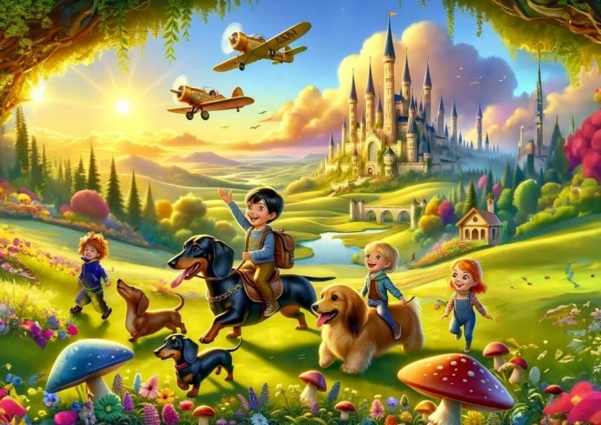 Puzzel Schattig Kasteelbezoek 200 stukjes