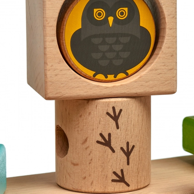 Lucy & Leo Dag en Nacht - houten puzzel met patronen