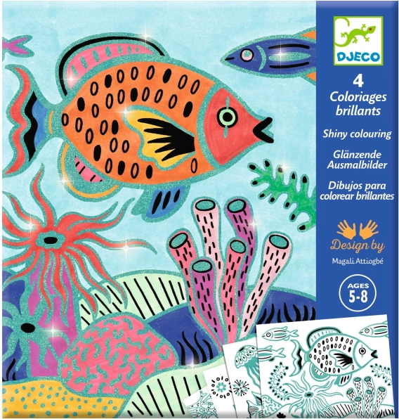 Djeco Glittery Coloring Under the Sea