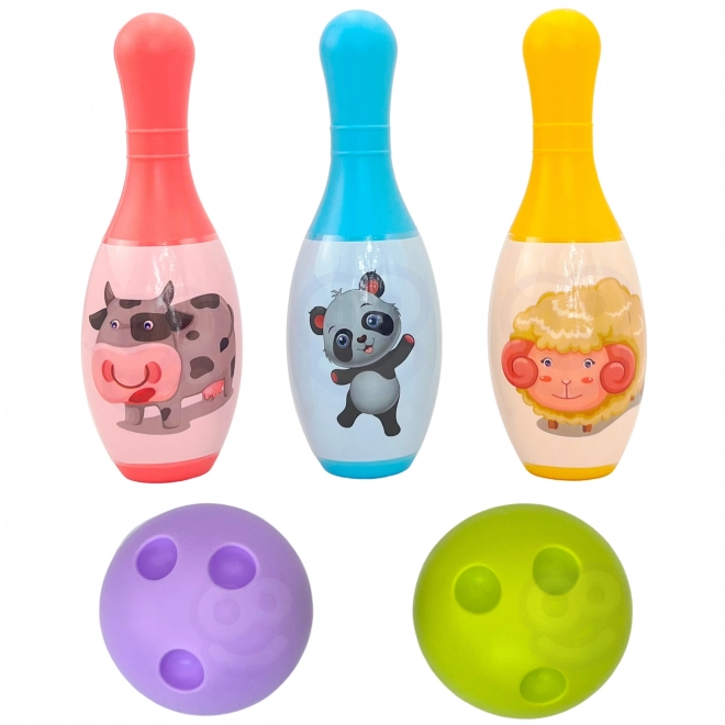 Quilles pour enfants avec animaux et chiffres