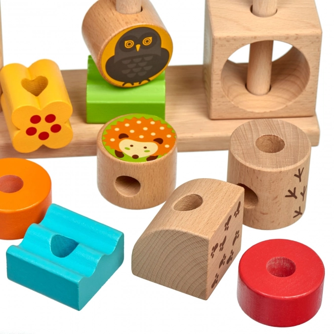 Lucy & Leo Dag en Nacht - houten puzzel met patronen