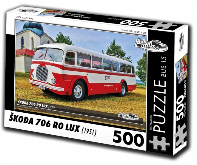 Puzzel retro auto’s – bus Škoda 706 RO Lux (1951) 500 stukjes