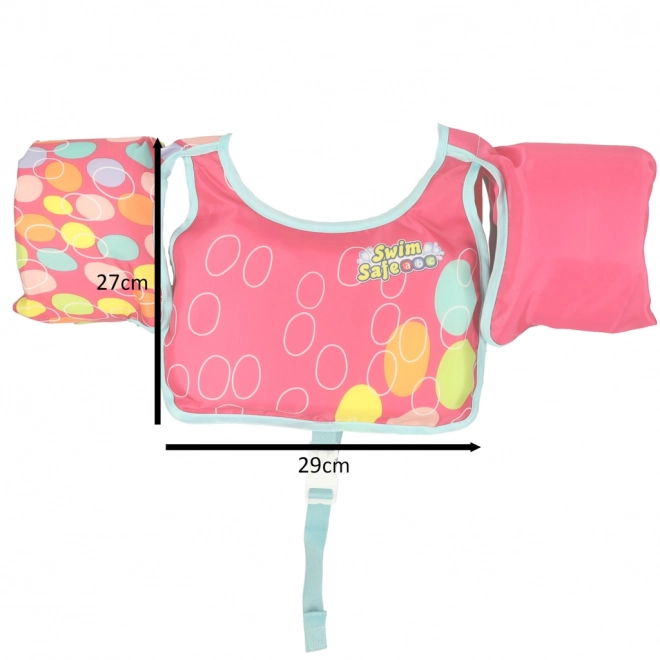 Pink Children's Swimming Vest with Sleeves Bestway 3-6 years, 19-30 kg