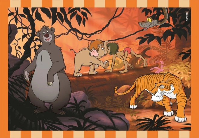 Puzzle 4v1 Super Color Disney Klassik