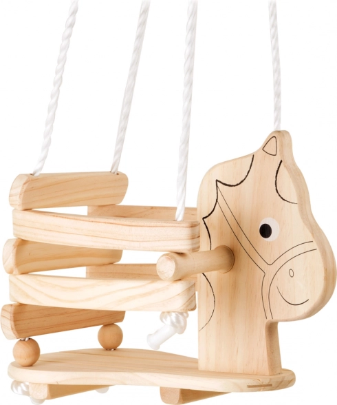 Small Foot wooden children's horse swing