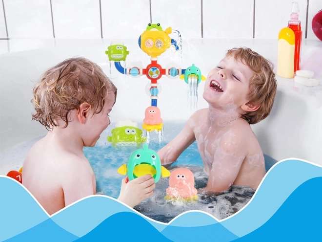 Spielzeug für das Bad mit Wassermühle und Karussell