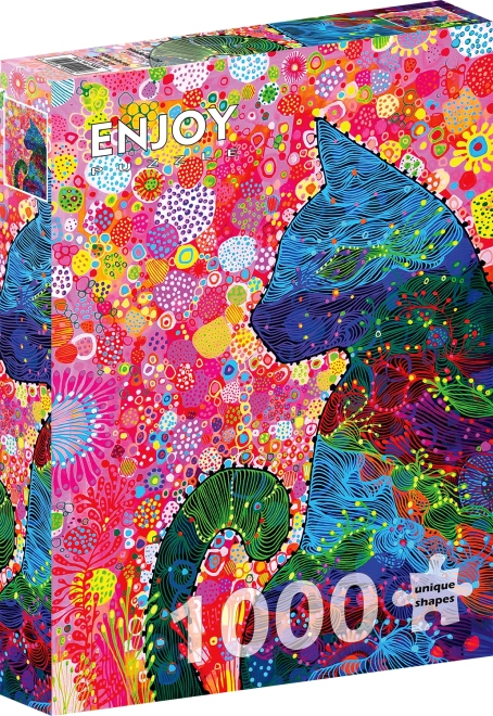 Puzzel Peinzende Kat 1000 Stukjes
