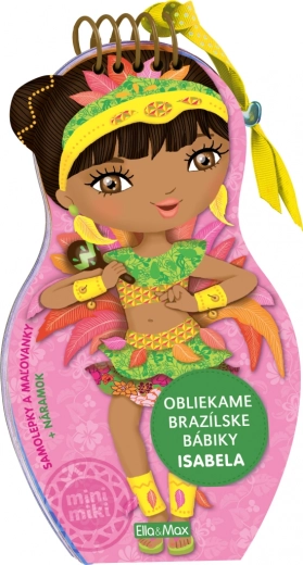 Wir kleiden brasilianische Puppen Isabela an – Malbuch und Aufkleber