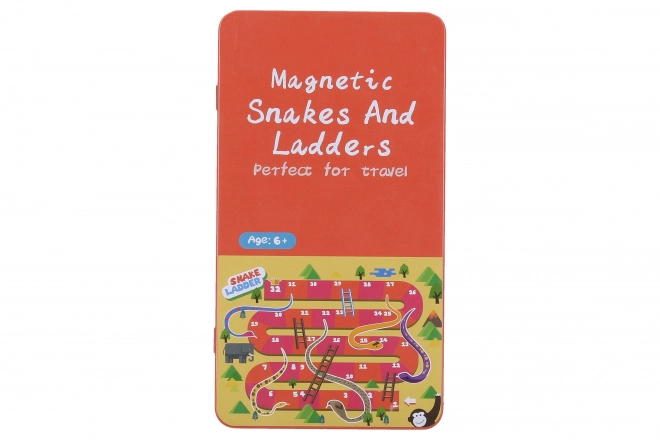 Spel slangen en ladders magnetisch reisformaat