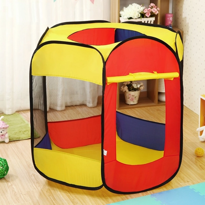 PIXINO Droog zwembad, tent met ballen rood-geel