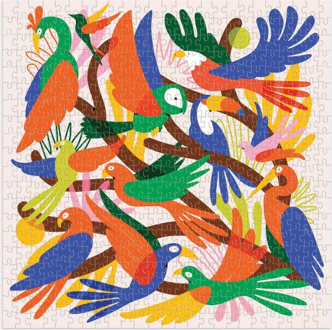 Vierkante puzzel Chromatische vogels 500 stukjes