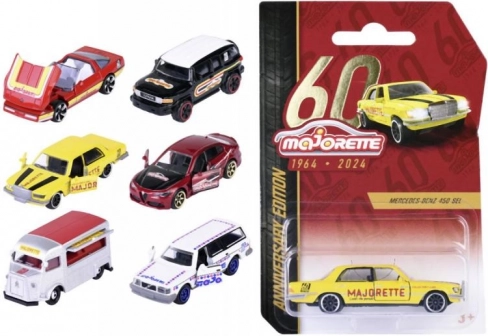 Majorette jubileum metalen autootje 1:64 – 60 jaar, mix modellen