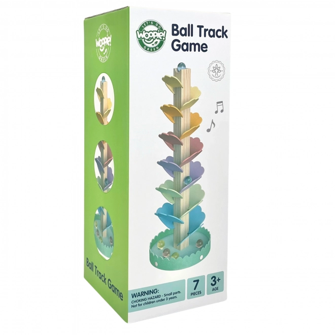 Circuit à billes en bois Arc-en-ciel Montessori WOOPIE GREEN