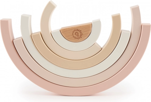 bieco arc-en-ciel en bois empilable faon ella