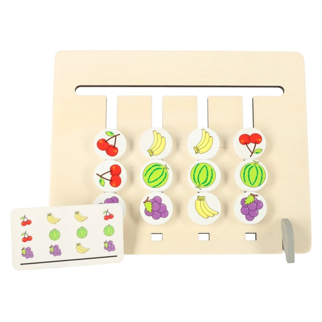 Montessori houten educatief speelgoed - kleuren toewijzen aan fruit