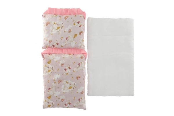 Doll Bedding Set with Pillow and Mat
