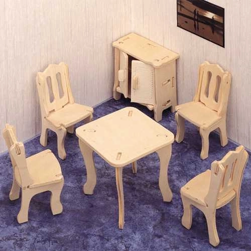 Holzhandwerk 3D-Puzzle Esszimmer
