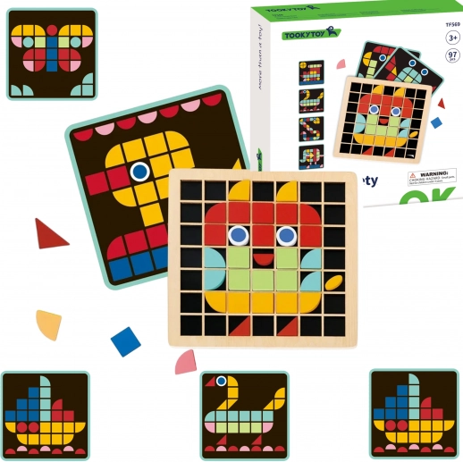 Mosaïque en bois Tooky Toy Montessori